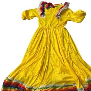 Traditional Mexican Folklorico Dance Dress Girls Large